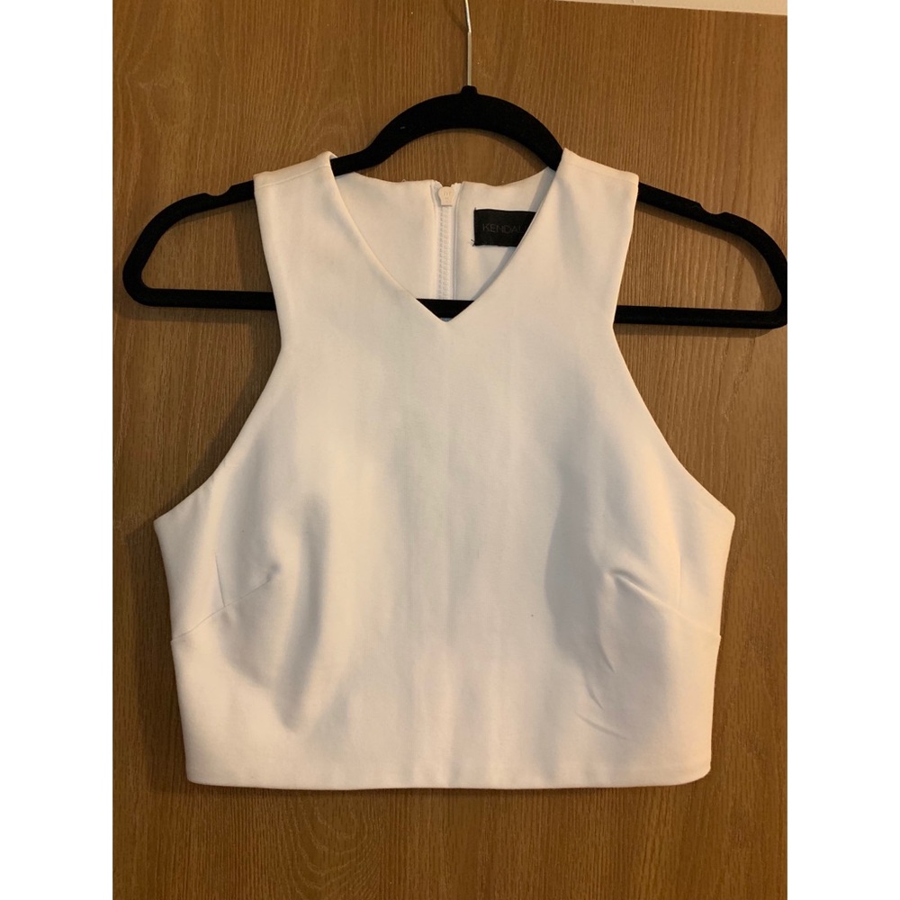 White, thick crop top